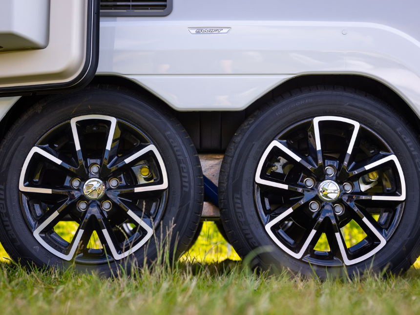Touring caravan on a scenic holiday