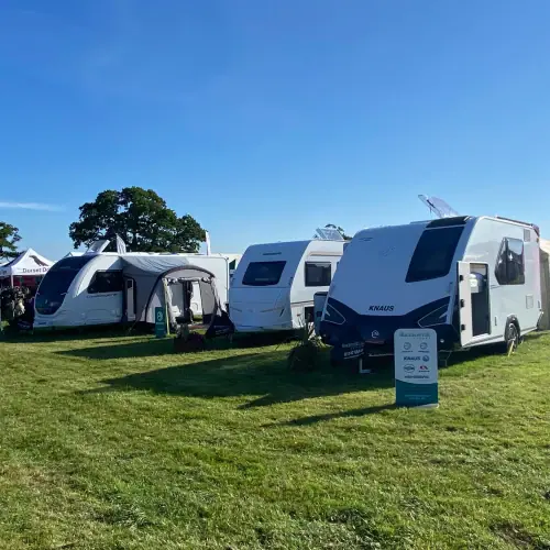 Ready pitched caravans at festivals