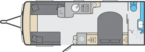 Swift Conqueror 645 Grande 2026 floor plan