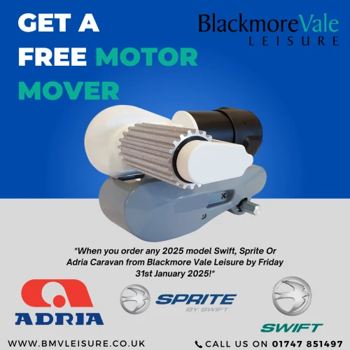 FREE Motor Mover On 2025 Adria, Swift & Sprite Caravans*